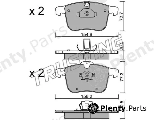 Trusting 829.0 — Brake Pad Set, disc brake