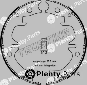 Trusting 115.314 — Brake Shoe Set, parking brake