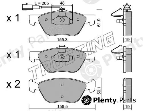 Trusting 085.2 — Brake Pad Set, disc brake