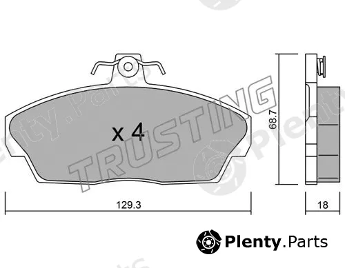 Trusting 177.1 — Brake Pad Set, disc brake