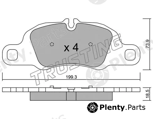 Trusting 1051.0 — Brake Pad Set, disc brake