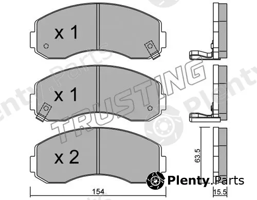 Trusting 386.0 — Brake Pad Set, disc brake