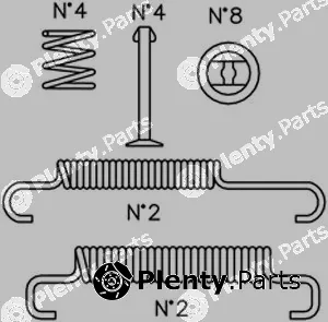 Trusting K434 — Accessory Kit, brake shoes