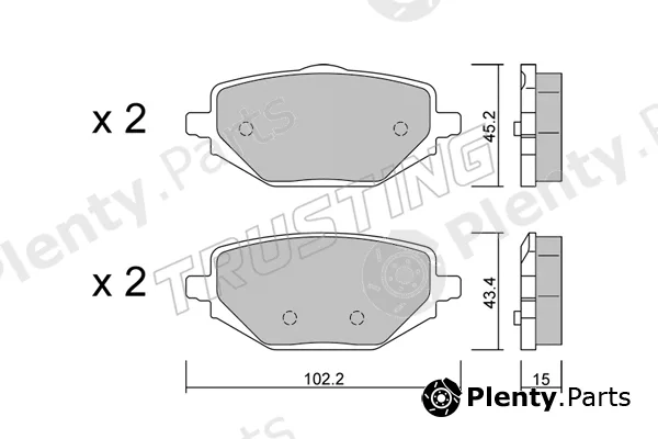 Trusting 1324.0 — Brake Pad Set, disc brake