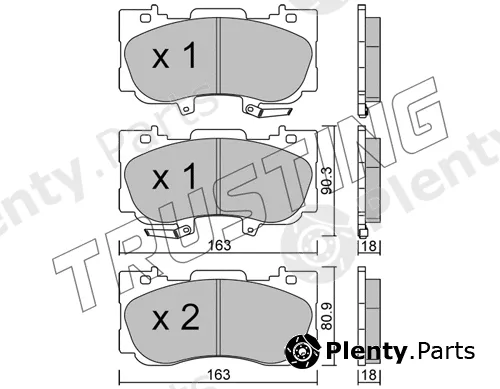 Trusting 1183.0 — Brake Pad Set, disc brake