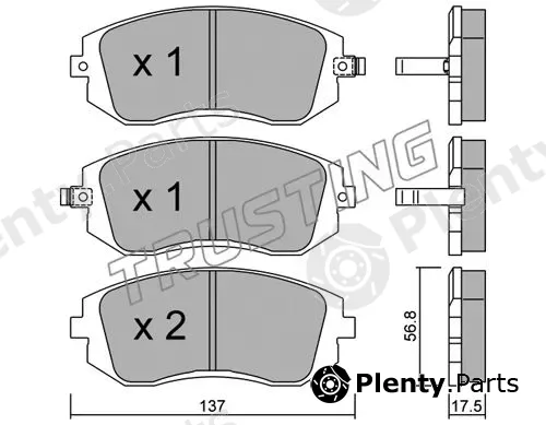 Trusting 516.0 — Brake Pad Set, disc brake