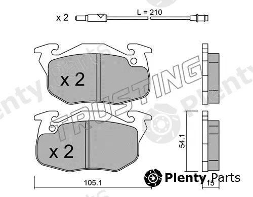 Trusting 039.3 — Brake Pad Set, disc brake