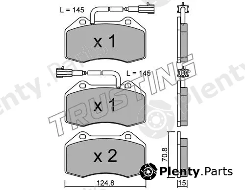 Trusting 667.2 — Brake Pad Set, disc brake