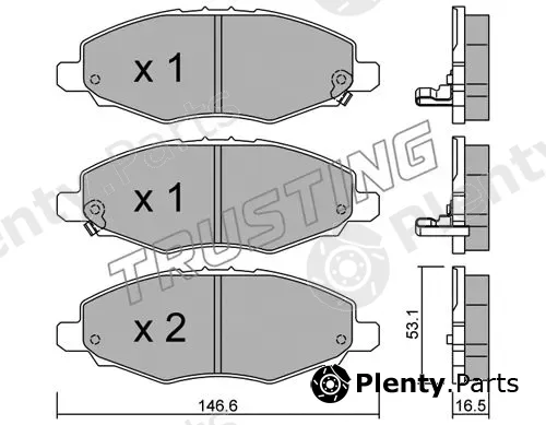 Trusting 814.0 — Brake Pad Set, disc brake