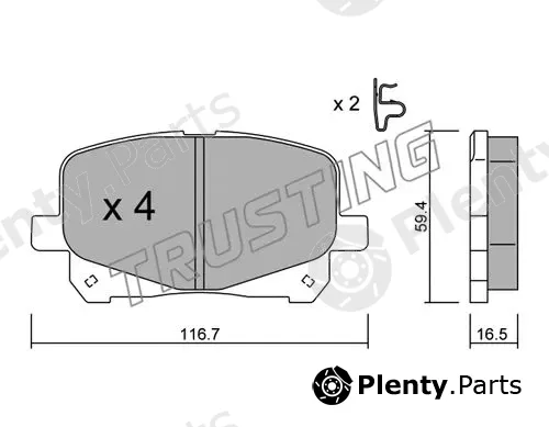 Trusting 459.0 — Brake Pad Set, disc brake