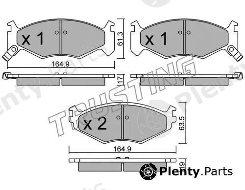 Trusting 298.0 — Brake Pad Set, disc brake