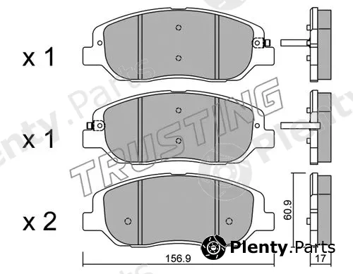 Trusting 1055.0 — Brake Pad Set, disc brake