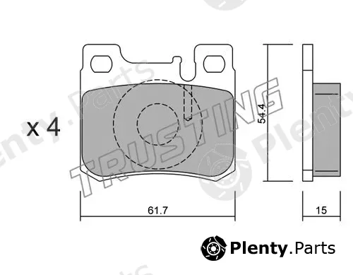 Trusting 582.0 — Brake Pad Set, disc brake