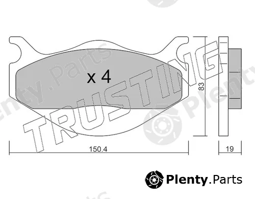 Trusting 1404.0 — Brake Pad Set, disc brake