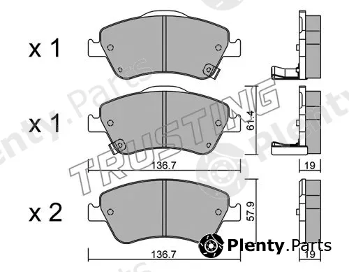 Trusting 810.0 — Brake Pad Set, disc brake