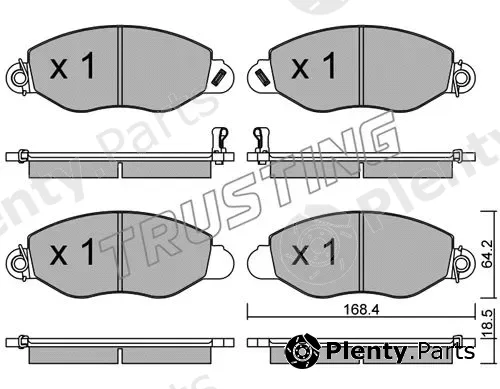 Trusting 552.0 — Brake Pad Set, disc brake