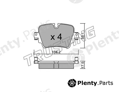 Trusting 1060.0 — Brake Pad Set, disc brake