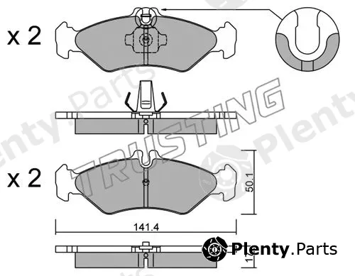 Trusting 587.0 — Brake Pad Set, disc brake