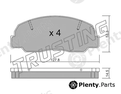 Trusting 248.0 — Brake Pad Set, disc brake