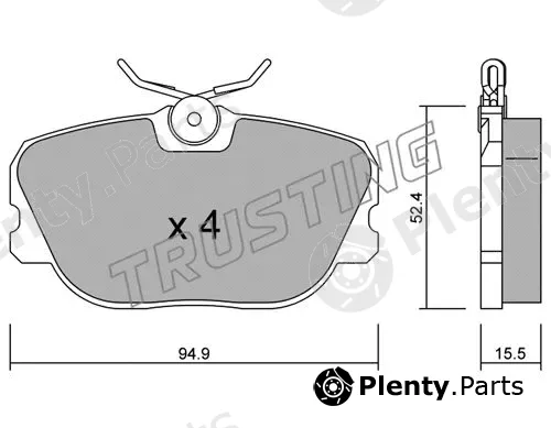Trusting 244.0 — Brake Pad Set, disc brake