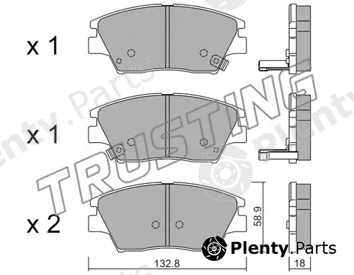 Trusting 1098.0 — Brake Pad Set, disc brake