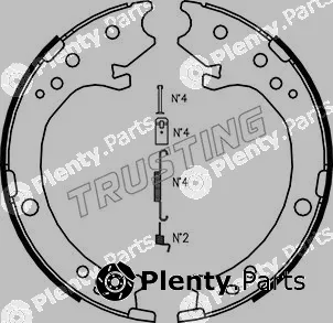 Trusting 044.025K — Brake Shoe Set, parking brake