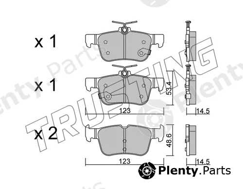Trusting 1064.1 — Brake Pad Set, disc brake