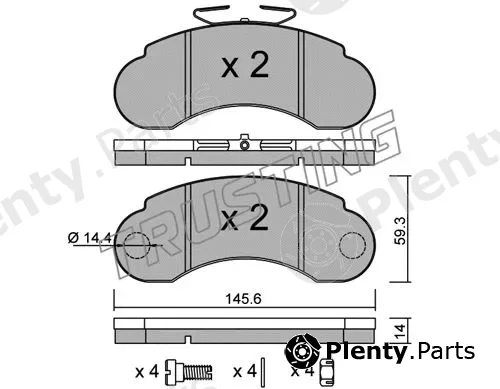Trusting 057.1 — Brake Pad Set, disc brake