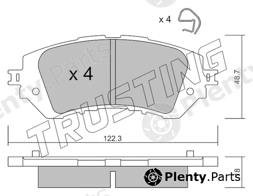 Trusting 1219.0 — Brake Pad Set, disc brake