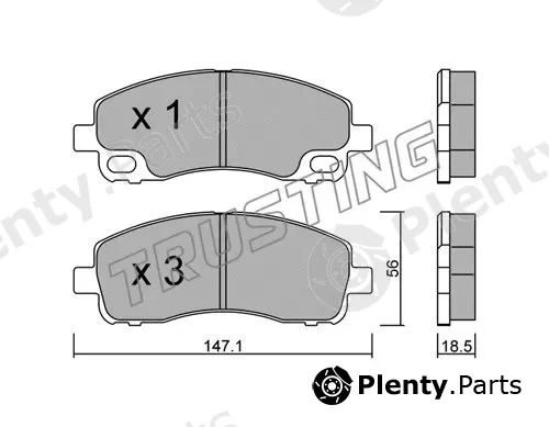 Trusting 928.0 — Brake Pad Set, disc brake