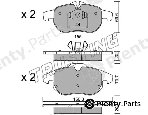 Trusting 556.0 — Brake Pad Set, disc brake