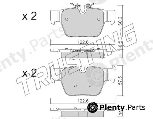 Trusting 1267.0 — Brake Pad Set, disc brake