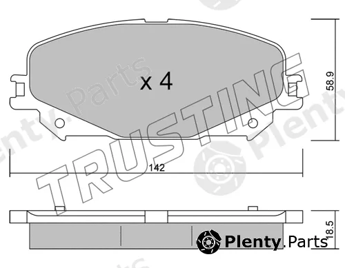Trusting 1176.0 — Brake Pad Set, disc brake