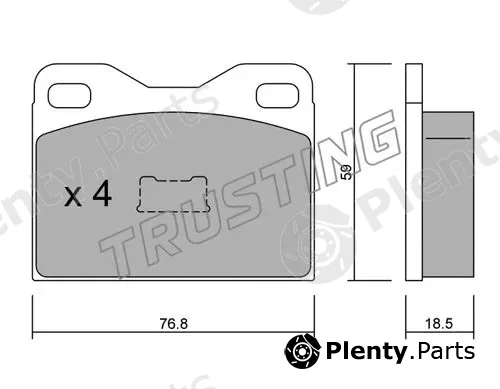 Trusting 017.2 — Brake Pad Set, disc brake