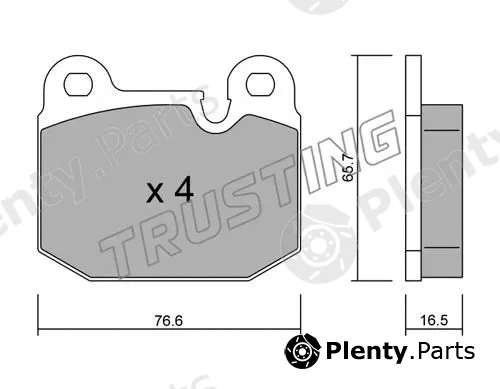 Trusting 029.0 — Brake Pad Set, disc brake