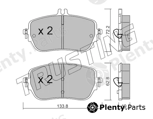 Trusting 1193.0 — Brake Pad Set, disc brake