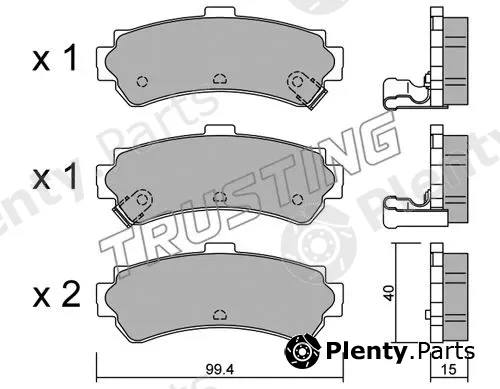 Trusting 418.0 — Brake Pad Set, disc brake