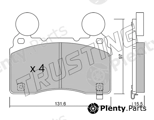 Trusting 1179.1 — Brake Pad Set, disc brake