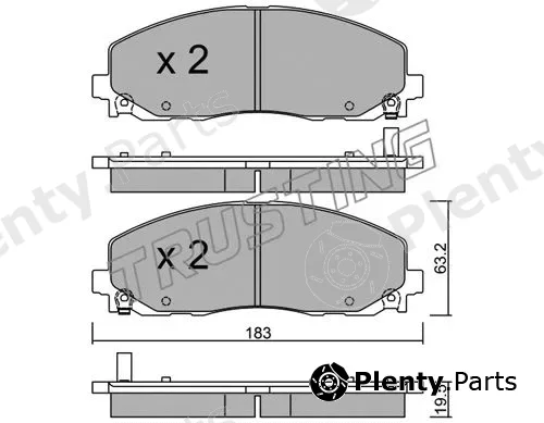 Trusting 962.0 — Brake Pad Set, disc brake