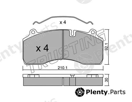 Trusting 823.0 — Brake Pad Set, disc brake