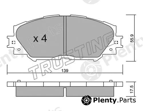 Trusting 763.0 — Brake Pad Set, disc brake