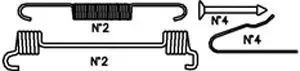 Trusting K356 — Accessory Kit, brake shoes