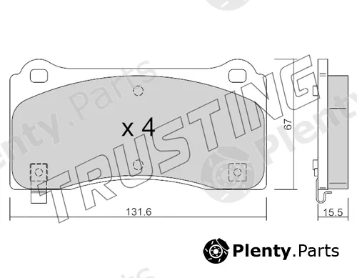 Trusting 1277.0 — Brake Pad Set, disc brake