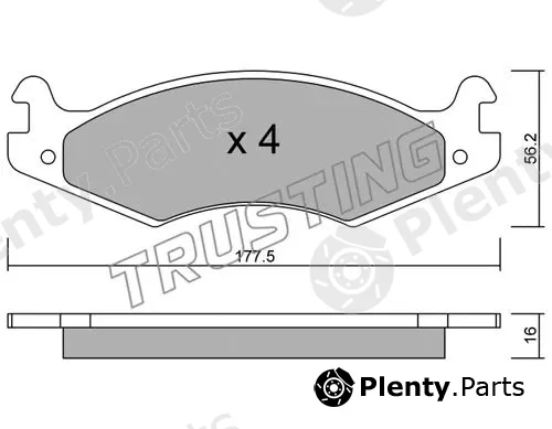 Trusting 135.0 — Brake Pad Set, disc brake