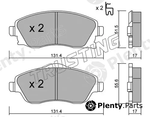 Trusting 349.0 — Brake Pad Set, disc brake