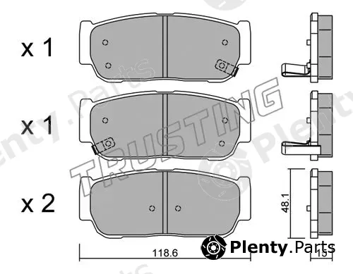 Trusting 743.0 — Brake Pad Set, disc brake