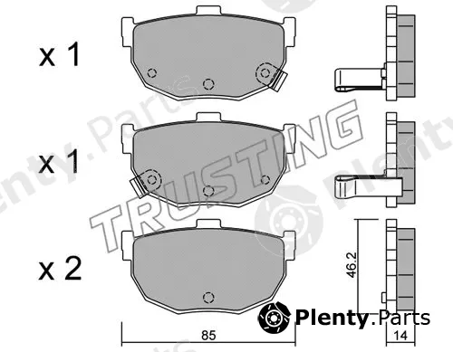 Trusting 371.0 — Brake Pad Set, disc brake