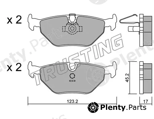 Trusting 219.0 — Brake Pad Set, disc brake