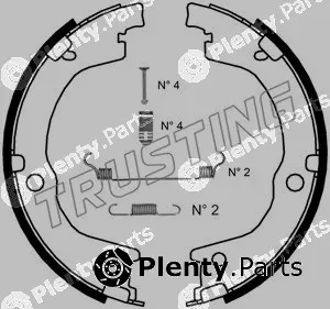 Trusting 049.165K — Brake Shoe Set, parking brake