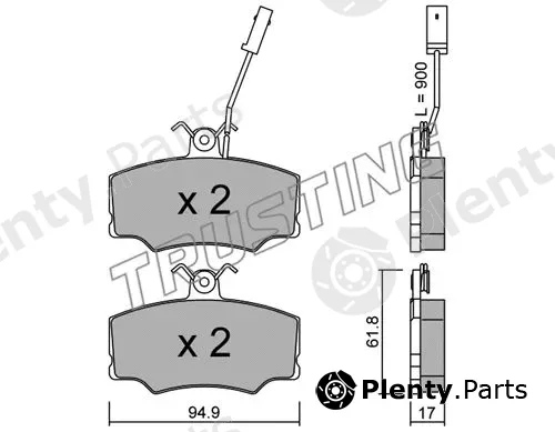 Trusting 078.0 — Brake Pad Set, disc brake
